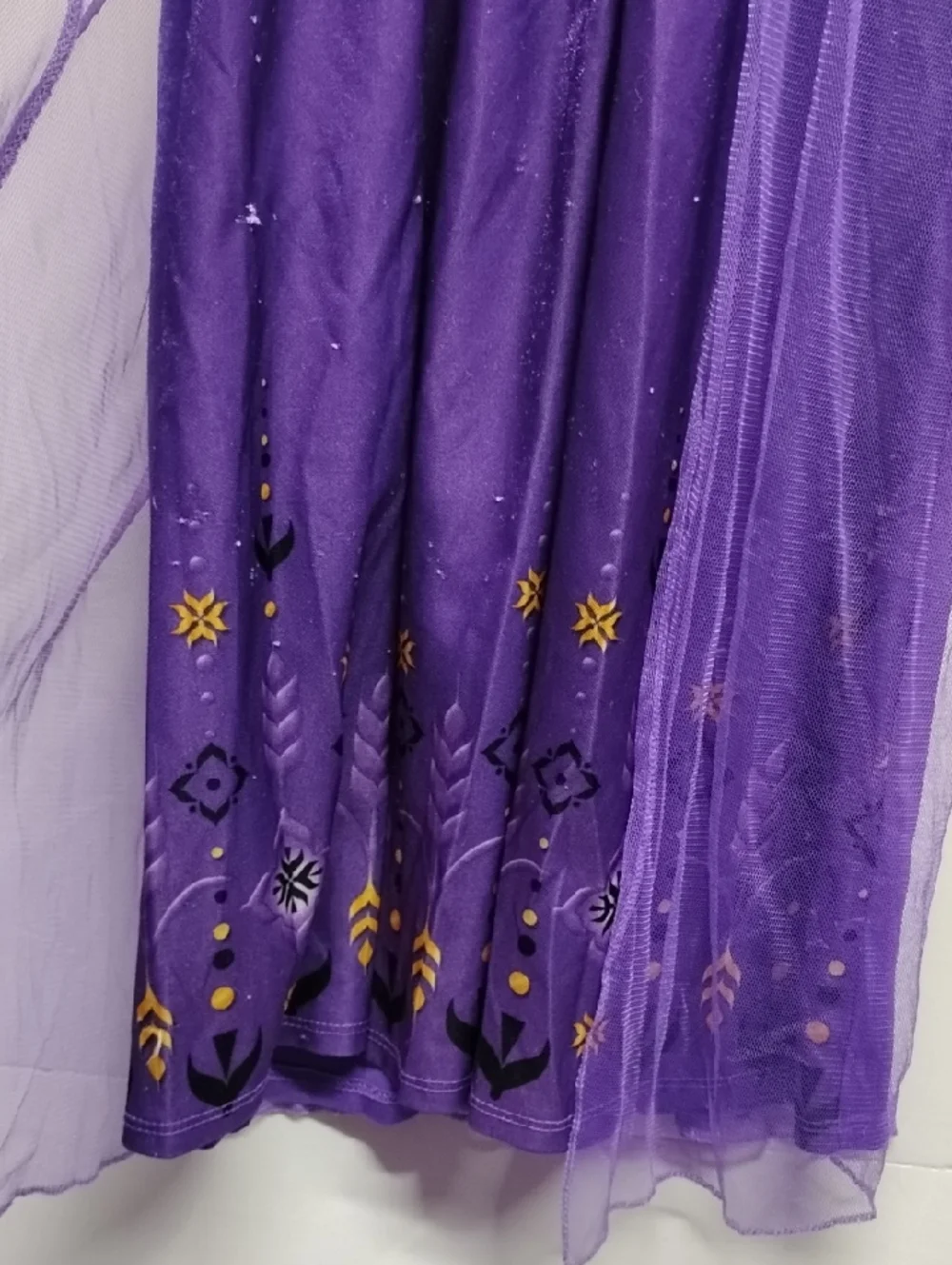 Disney Frozen II Purple Anna Nightgown Dressup Size 6 - Picture 3 of 7